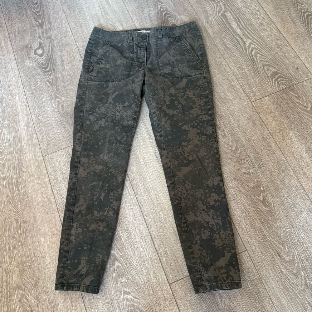 Ann Taylor LOFT Marisa Camo Women’s Green Denim Skinny Stretch Jeans Size 6